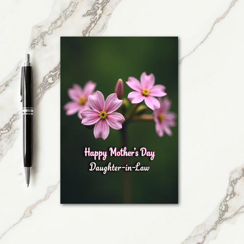 Striped Pink Blossom Daughter Card