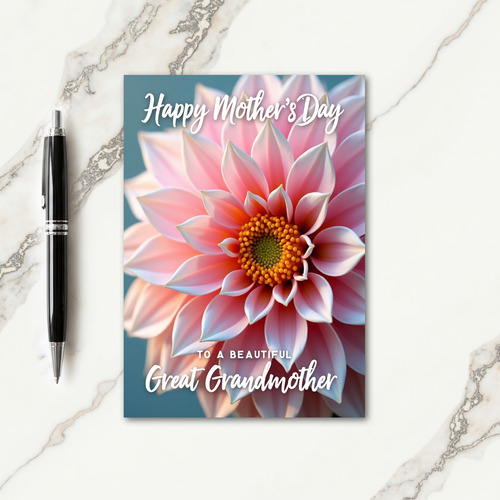 Striped Pink Petal Flower Card