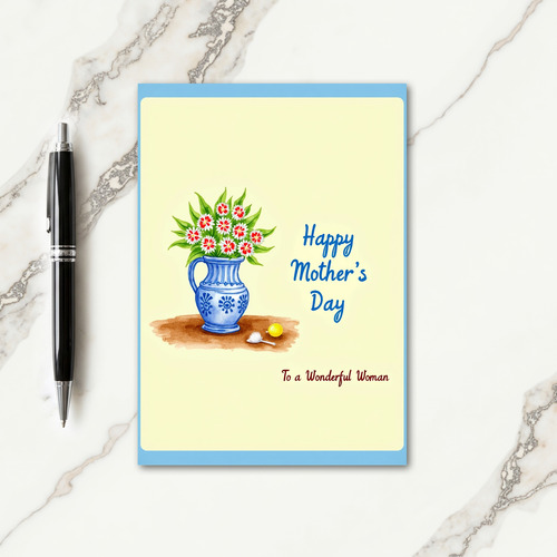 Striped Pitcher Wonderful Woman Card