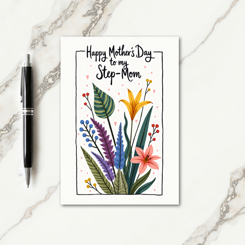 Striped Plant Thank You Card