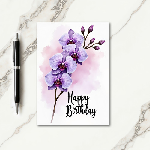 Striped Plum Blossom Card