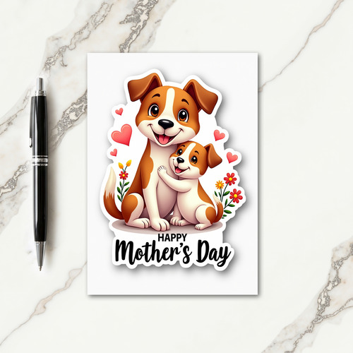 Striped Puppy Affection Card