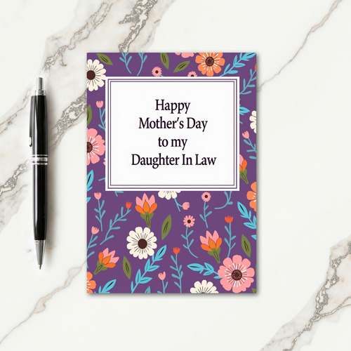 Striped Purple Flower Card