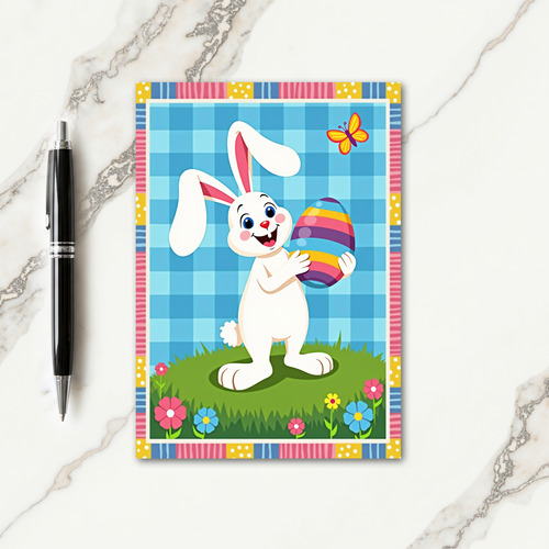 Striped Rabbit Joy Card