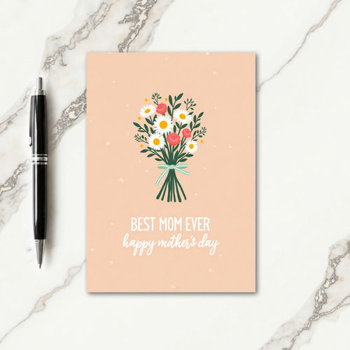 Striped Ribbon Bouquet Card