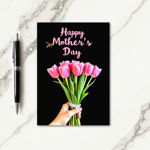 Striped Ribbon Flower Card