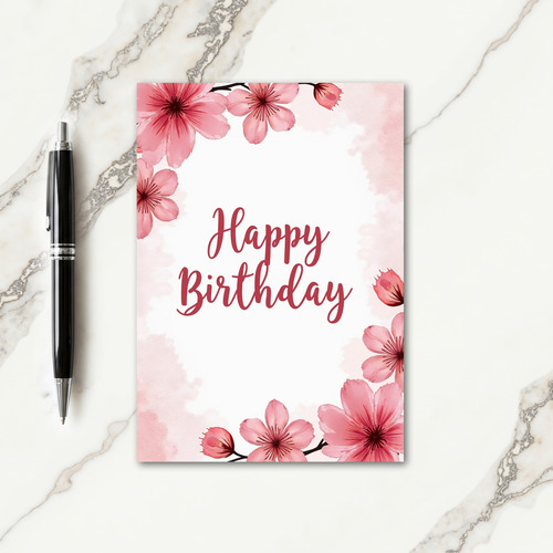 Striped Rose Bloom Card