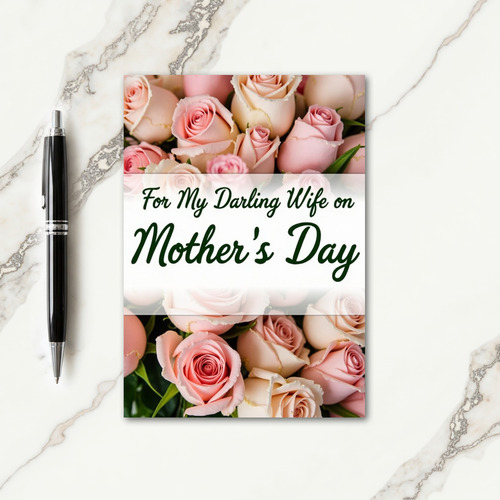 Striped Rose Bouquet Loving Card