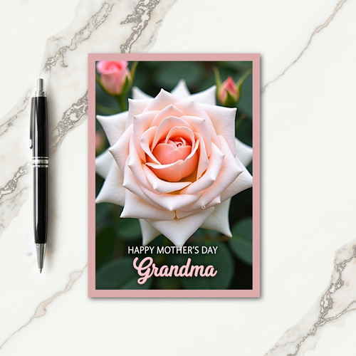 Striped Rose Grandmas Day Card