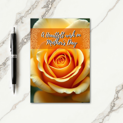 Striped Rose Heartfelt Wish Card