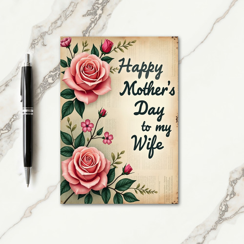 Striped Rose Sentiment Card