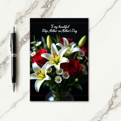 Striped Roses Appreciation Card