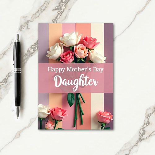 Striped Roses Lovely Card