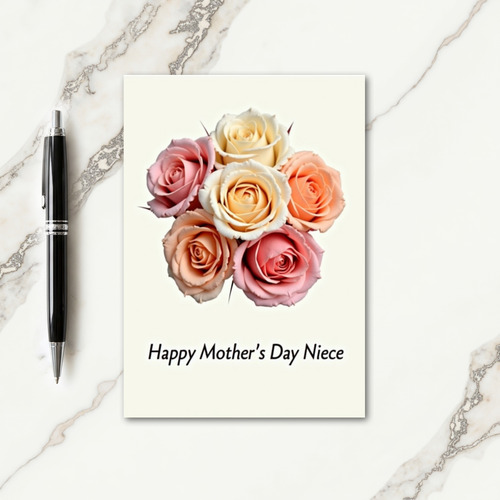 Striped Roses Niece Day Card