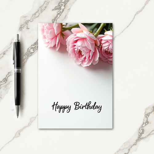 Striped Rosy Bloom Card