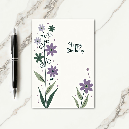 Striped Sage Blossom Card
