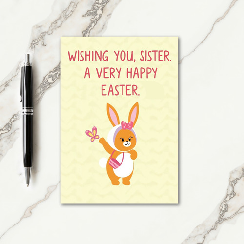 Striped Satchel Rabbit Card