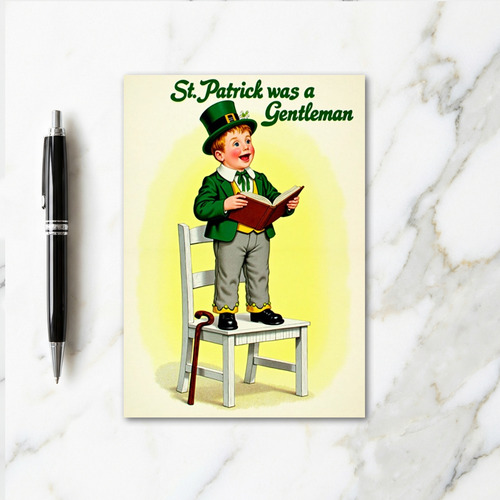 Striped Shamrock Lad Card
