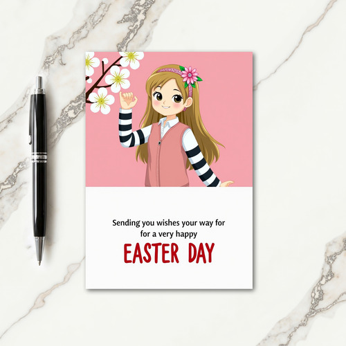 Striped Shirt Easter Day Card