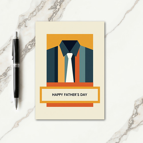Striped Shirt Fathers Day Card