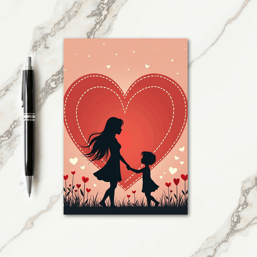 Striped Silhouette Love Bond Card