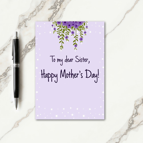 Striped Sister Happy Mothers Day Card