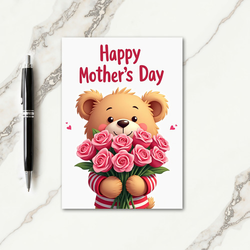 Striped Sleeves Bouquet Card