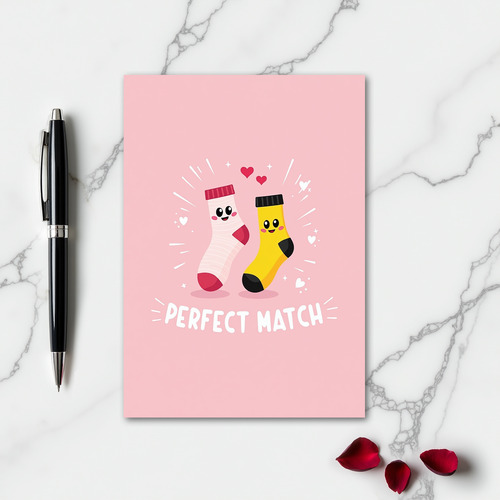 Striped Socks Perfect Match Card
