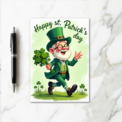 Striped Socks St Patricks Card