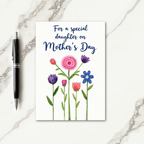 Striped Special Daughter Day Card