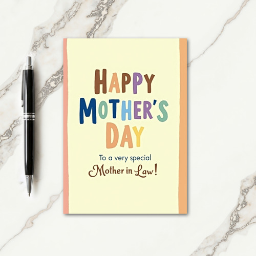 Striped Special Mother In Law Card