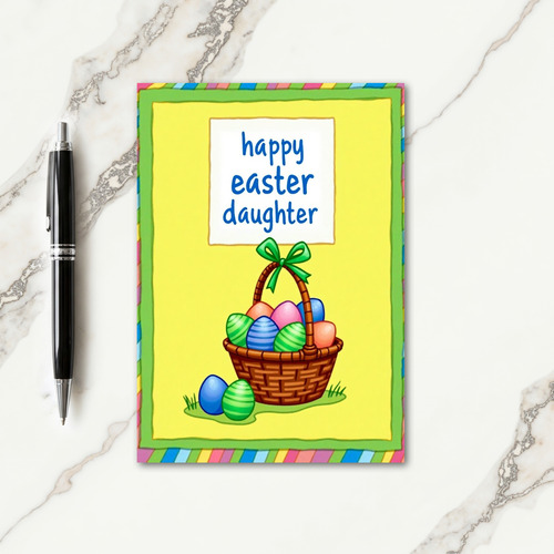 Striped Spring Basket Card