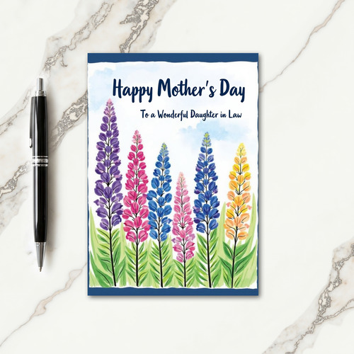 Striped Spring Blossom Day Card