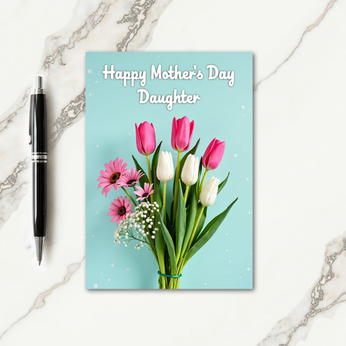 Striped Spring Blossom Fancy Card