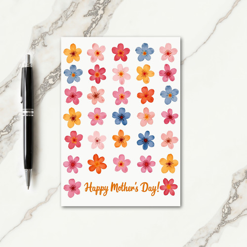 Striped Spring Blossom Happy Card