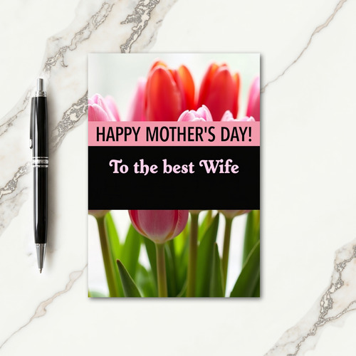 Striped Spring Blossoms Greeting Card