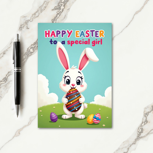 Striped Spring Oval Card