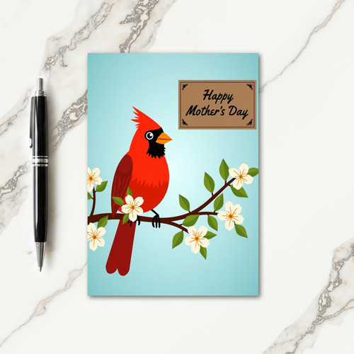 Striped Springtime Bird Card
