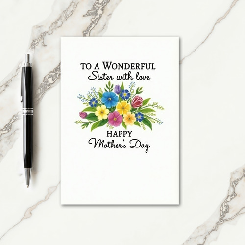 Striped Springtime Bouquet Card