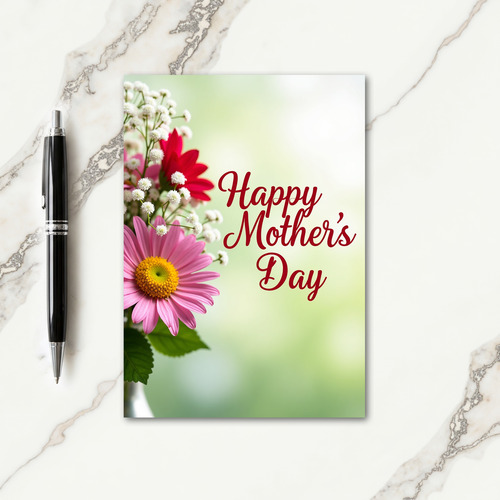 Striped Springtime Mothers Day Card