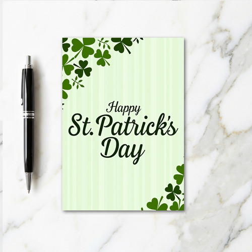 Striped St Patricks Day Card