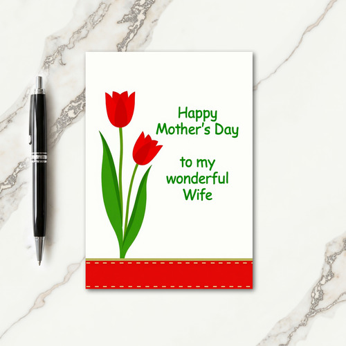 Striped Stylized Blossom Love Card