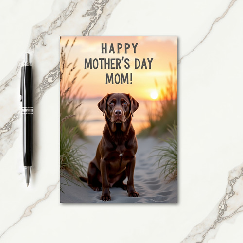 Striped Sunset Mothers Day Card