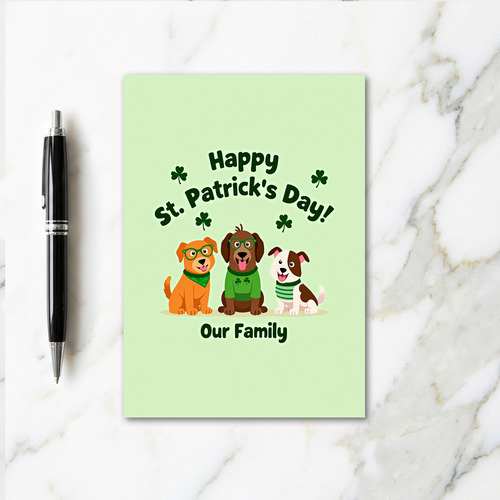 Striped Sweater Dogs Card