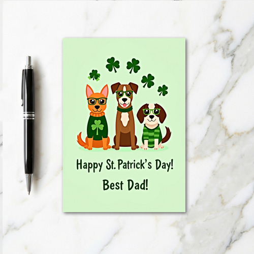 Striped Sweater Dogs Dad Card