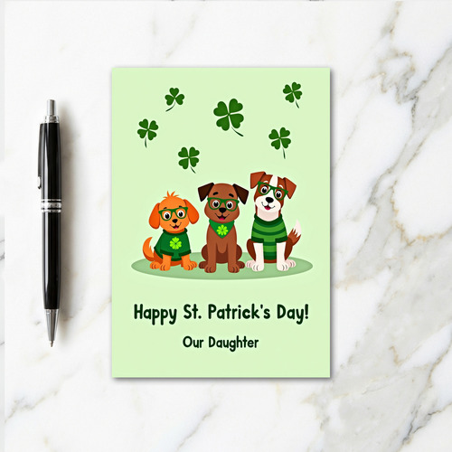 Striped Sweaters St Patricks Card