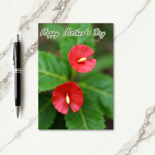 Striped Sweet Mothers Greeting Card