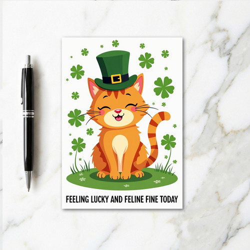 Striped Tabby Luck Card