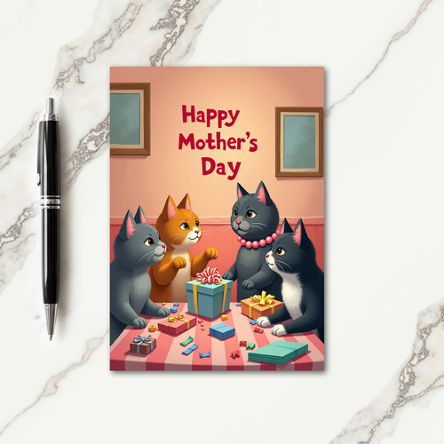 Striped Table Mothers Day Card