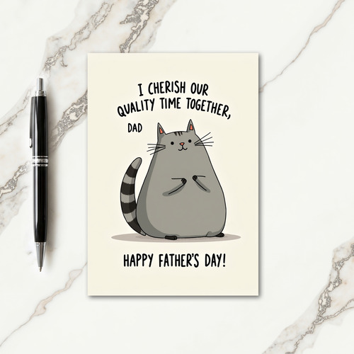 Striped Tail Fathers Day Love Card